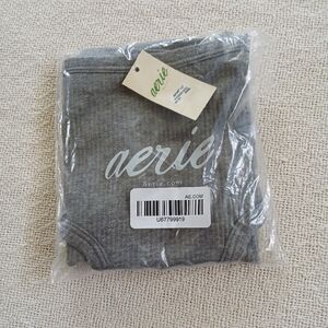 aerie superchill cotton rib grey boybrief underwear y2k coquette booty short xl